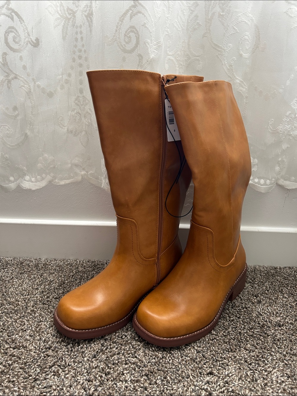 torrid Tall Cognac Leather Riding Boots